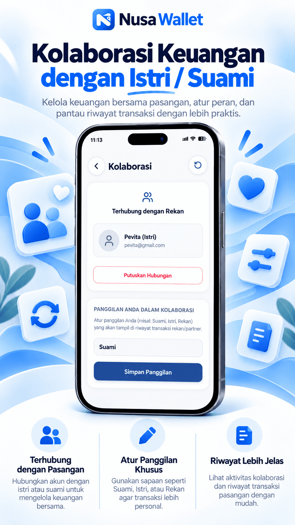 Kolaborasi Keuangan dengan Istri / Suami